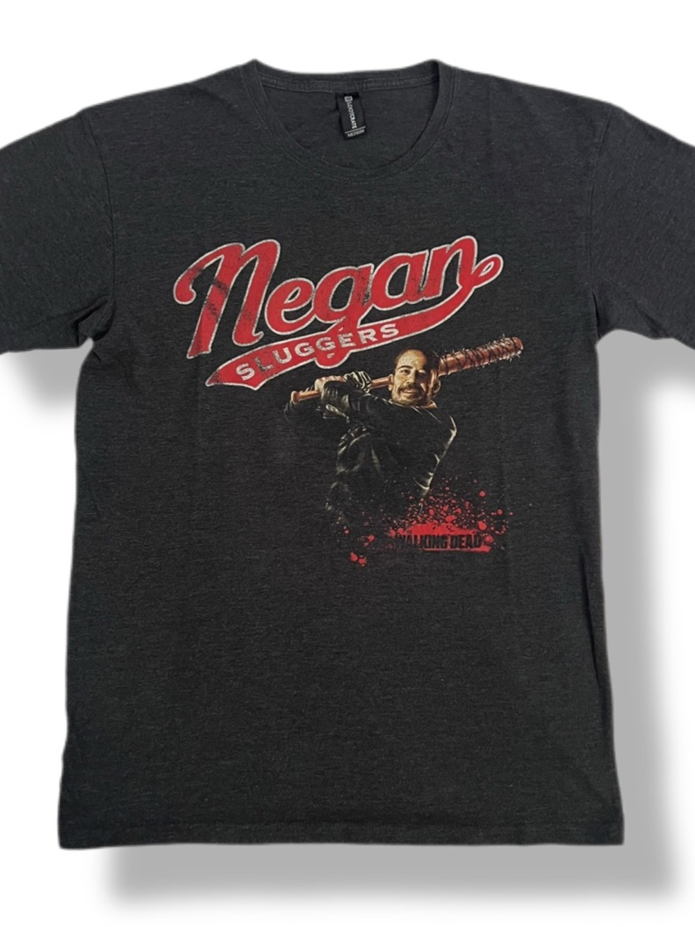 TWD The Walking Dead Negan Sluggers Graphic Gray T Shirt Lootcrate Men's MEDIUM